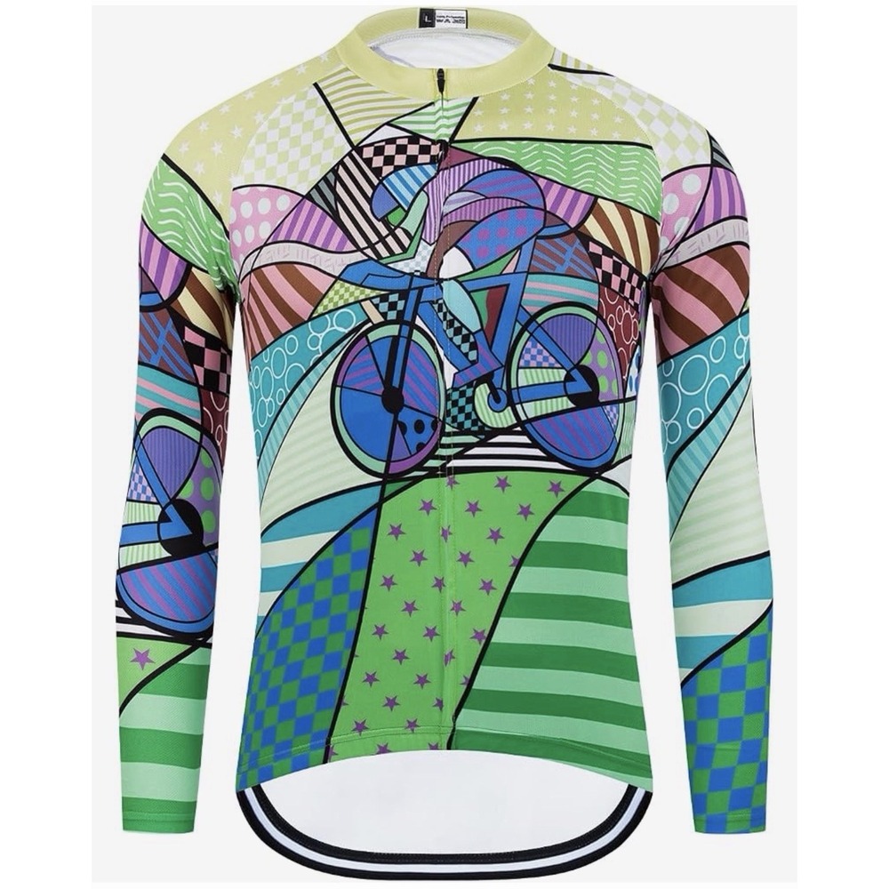 Men's Cycling Jersey Long Sleeve Biking Shirt 3xl
